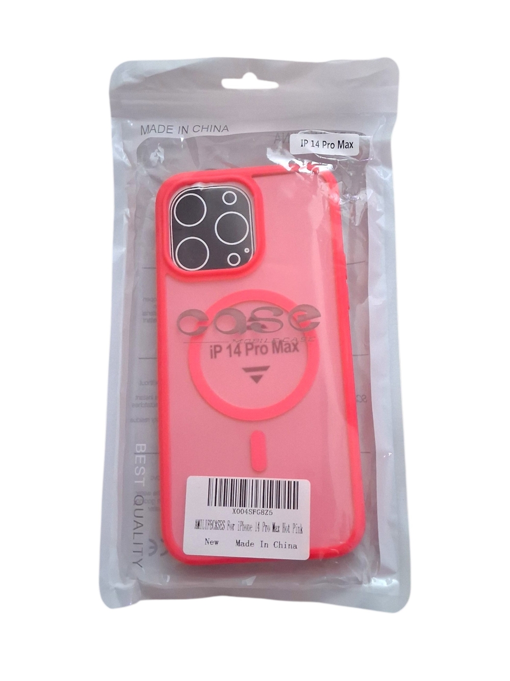 iPhone 14 Pro Max Hot Pink MagSafe Compatible Case